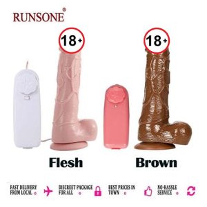 Powerful Vibrating Real Dildo Veined Cock Sex Toy