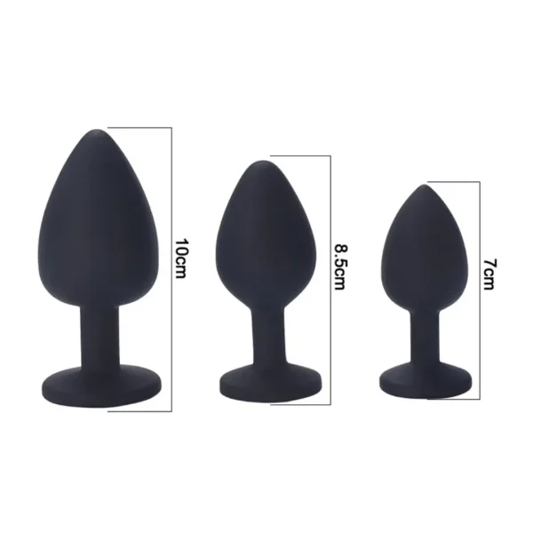 3-Piece Silicone Anal Plug Set